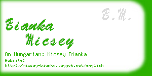 bianka micsey business card